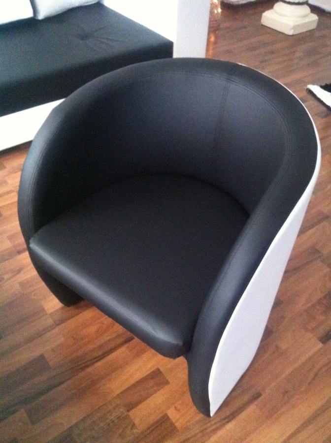 Cocktailsessel Sessel Clubsessel Loungesessel Modell "R" (zweifarbig)