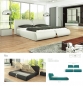 Preview: Designer Doppelbett "Rio" Bett Polsterbett mit Bettkasten + Lattenrost ! Grösse frei wählbar!