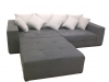 Preview: Big Sofa XXL inkl. Hocker Alcatex Grau