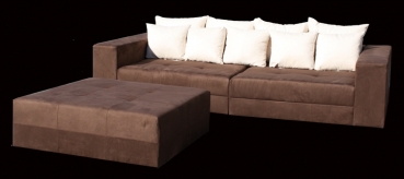 Big Sofa XXL Alcatex Braun