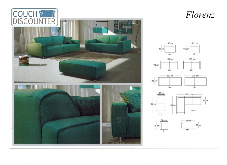 3-2-1 Sitzgarnitur Sofa Modell "Florenz"