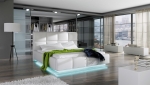 Designer Doppelbett "Anzio" Bett Polsterbett mit Bettkasten + Lattenrost + LED ! Grösse frei wählbar!
